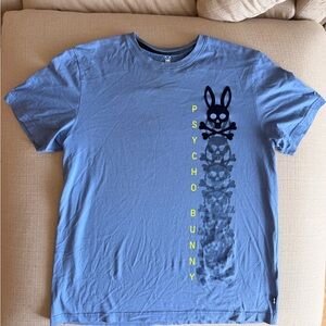 Psycho Bunny Blue Tee with Graphic Design